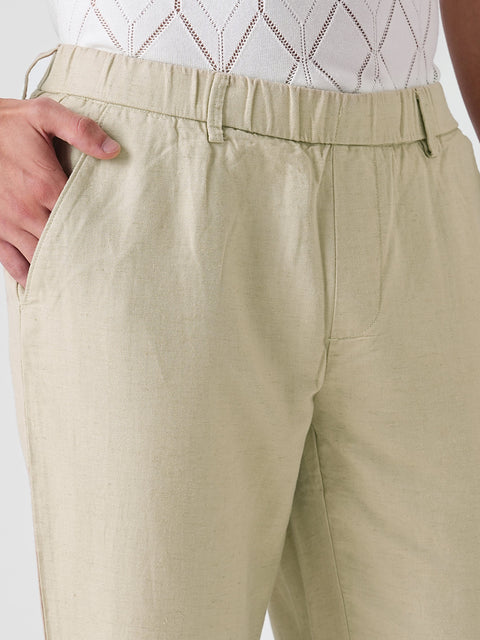 Beige Dobby Traveller Trousers
