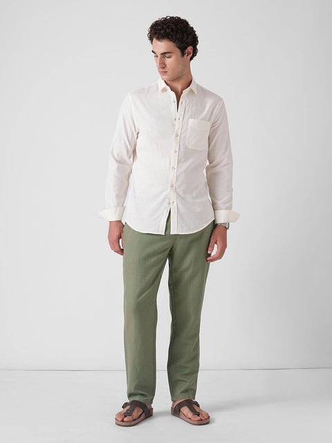 OLIVE DOBBY TRAVELLER TROUSERS