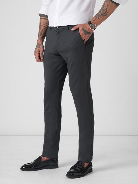 DARK GREY SLIM FIT TROUSERS