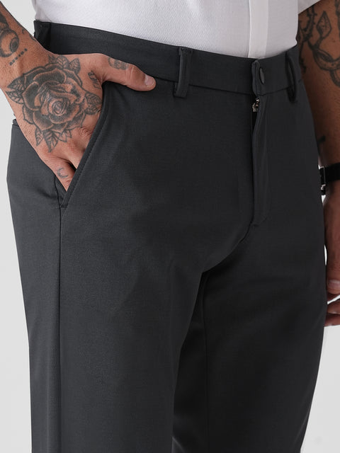 DARK GREY SLIM FIT TROUSERS