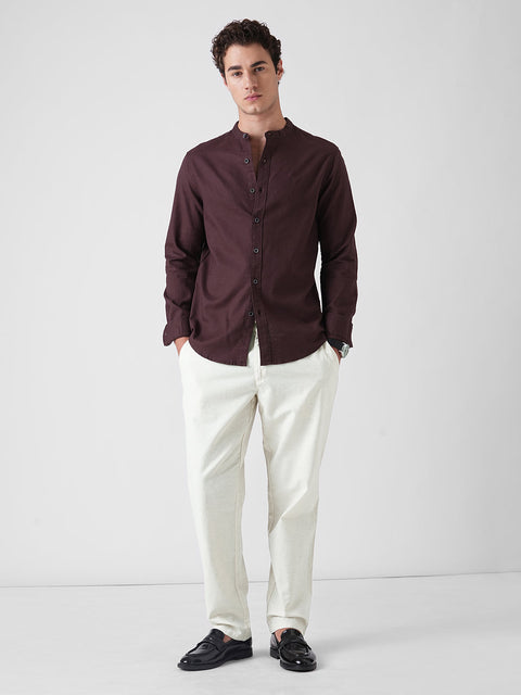 CREAM DOBBY TRAVELLER TROUSERS