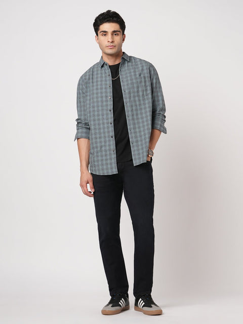 ANKLE FIT DARK BLUE KNITTED DENIM - Jeans - 251110899