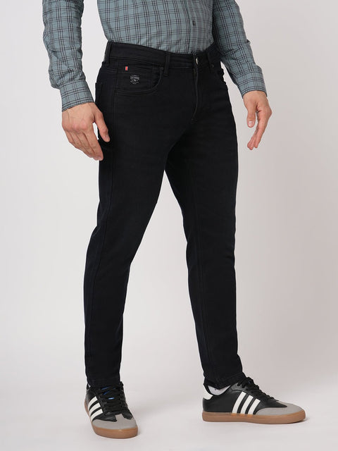 ANKLE FIT DARK BLUE KNITTED DENIM - Jeans - 251110899