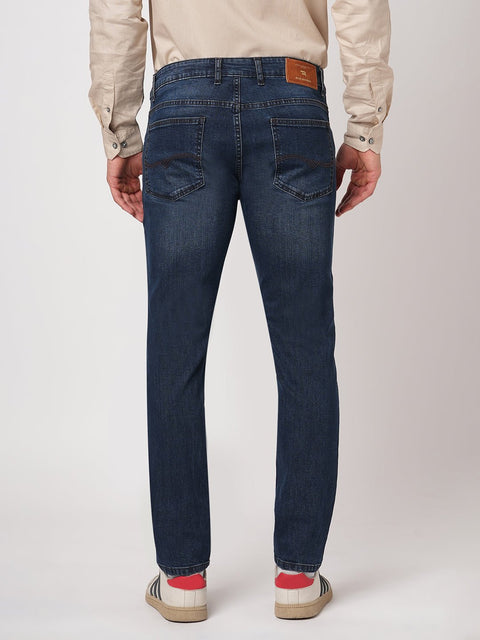 ANKLE FIT DARK BLUE TWILL DENIM - Jeans - 251110920