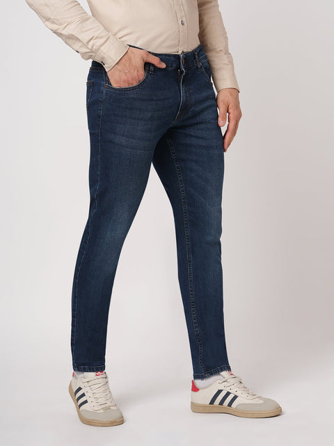 ANKLE FIT DARK BLUE TWILL DENIM - Jeans - 251110920