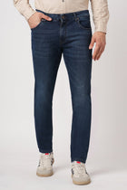 ANKLE FIT DARK BLUE TWILL DENIM - Jeans - 251110920