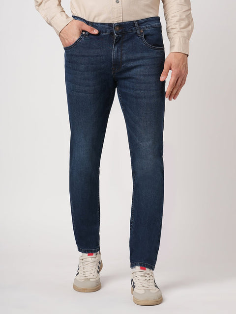 ANKLE FIT DARK BLUE TWILL DENIM - Jeans - 251110920