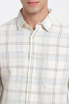 Aqua Checks Cotton Shirt - Shirt - 240427639