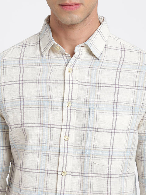 Aqua Checks Cotton Shirt - Shirt - 240427639