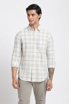 Aqua Checks Cotton Shirt - Shirt - 240427639