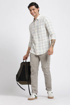 Aqua Checks Cotton Shirt - Shirt - 240427639