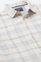 Aqua Checks Cotton Shirt - Shirt - 240427639