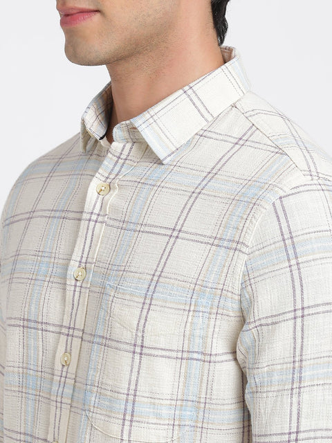 Aqua Checks Cotton Shirt - Shirt - 240427639