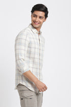 Aqua Checks Cotton Shirt - Shirt - 240427639