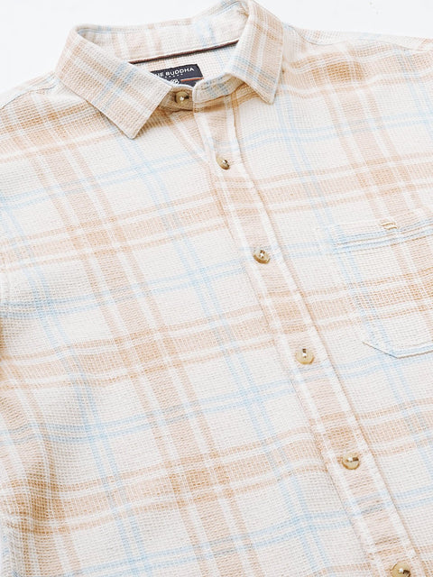 Beige Checks Casual Shirt - Shirt - 240427502