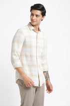 Beige Checks Casual Shirt - Shirt - 240427502