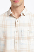 Beige Checks Casual Shirt - Shirt - 240427502