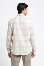 Beige Checks Casual Shirt - Shirt - 240427502