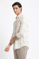 Beige Checks Casual Shirt - Shirt - 240427502