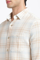 Beige Checks Casual Shirt - Shirt - 240427502