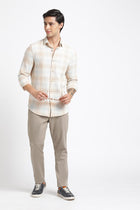 Beige Checks Casual Shirt - Shirt - 240427502