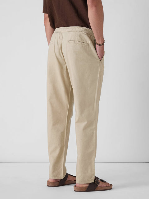BEIGE DOBBY TRAVELLER TROUSER - Trousers - 4IS1F0116