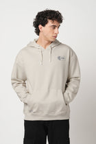 BEIGE FLEECE PULLOVER HOODIE - Sweatshirt - 250960107