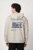 BEIGE FLEECE PULLOVER HOODIE - Sweatshirt - 250960107