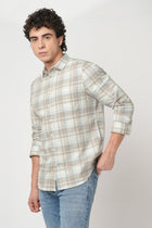 BEIGE OXFORD CHECKERED SHIRT-Shirt - 251033115