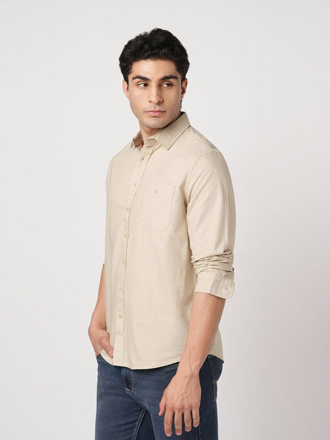 BEIGE OXFORD PLAIN SHIRT-Shirt - 251033555