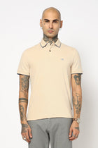 BEIGE PLAIN HALF SLEEVE POLO - T Shirt - 2506301298