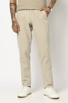 BEIGE PLAIN PLEATED MENS TROUSER - Trousers - 250740531