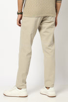 BEIGE PLAIN PLEATED MENS TROUSER - Trousers - 250740531