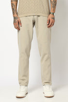 BEIGE PLAIN PLEATED MENS TROUSER - Trousers - 250740531