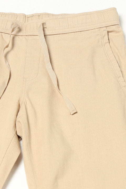 BEIGE PLAIN TRAVELLER FIT COTTON TROUSER - Trousers - 250840889