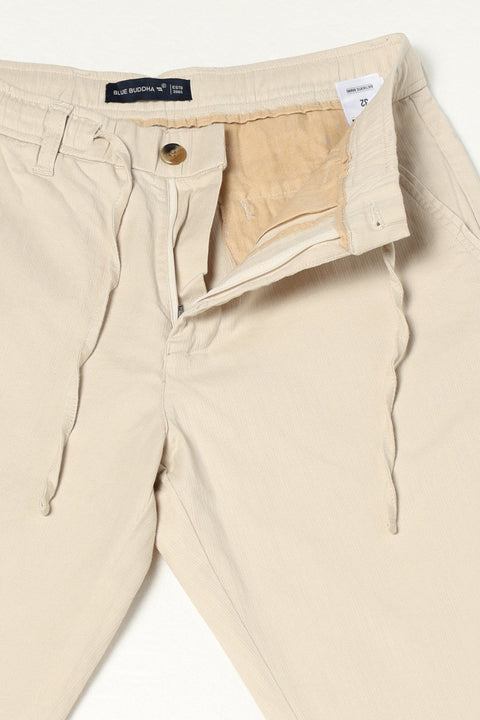 BEIGE PLAIN TRAVELLER PANTS - Trousers - 250740679