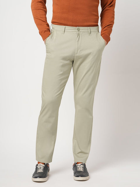 BEIGE RELAXED FIT DOBBY TROUSER - Trousers - 251041301