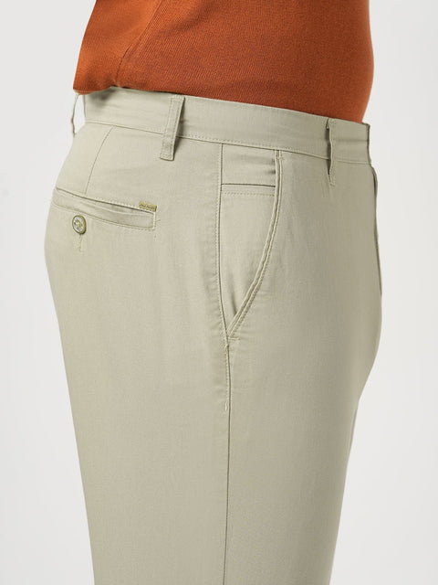 BEIGE RELAXED FIT DOBBY TROUSER - Trousers - 251041301