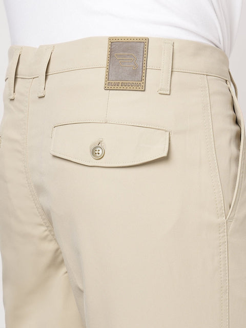 BEIGE SLIM TRAVELLER PANTS - Trousers - 251041396