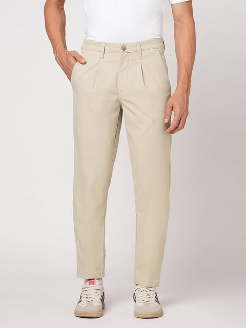 BEIGE SLIM TRAVELLER PANTS - Trousers - 251041396