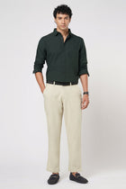 BEIGE SLIM TRAVELLER TROUSER - Trousers - 251141421