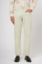 BEIGE STRAIGHT FIT DOBBY TROUSER - Trousers - 251241612