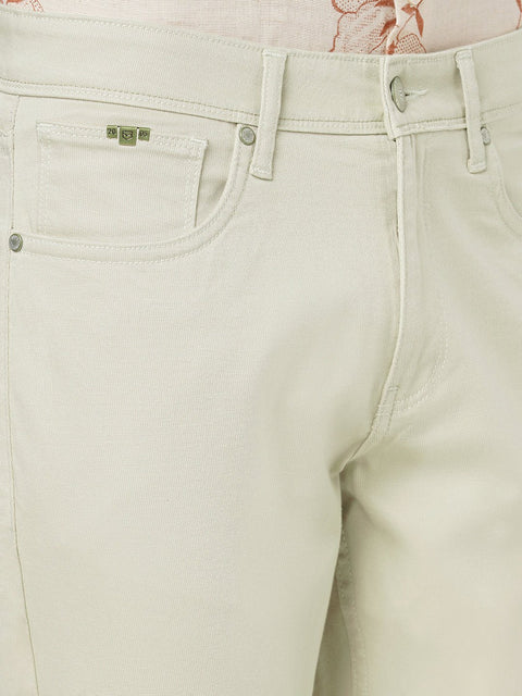 BEIGE STRAIGHT FIT DOBBY TROUSER - Trousers - 251241612