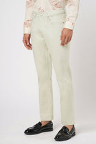 BEIGE STRAIGHT FIT DOBBY TROUSER - Trousers - 251241612