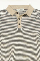 BEIGE STRIPED FLATKNIT POLO - T Shirt - 250830667