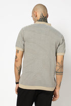 BEIGE STRIPED FLATKNIT POLO - T Shirt - 250830667