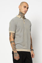 BEIGE STRIPED FLATKNIT POLO - T Shirt - 250830667