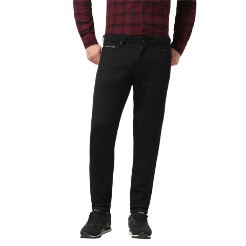 BLACK ANKLE FIT KNITTED JEANS - Jeans - 250510202