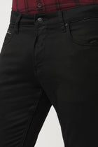 BLACK ANKLE FIT KNITTED JEANS - Jeans - 250510202