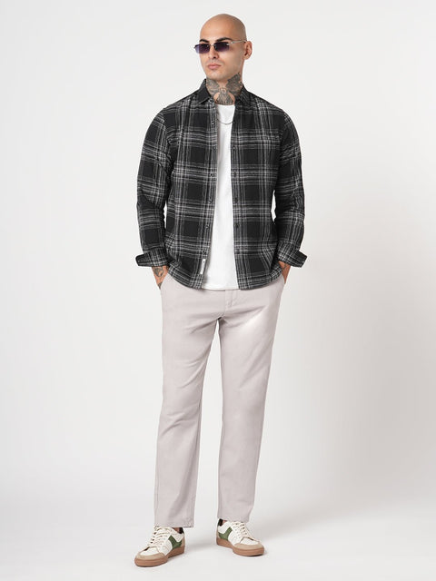 BLACK CHECKERED DOBBY SHIRT-Shirt - 251033285